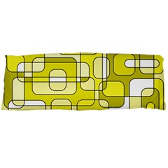 Yellow Decorative Abstraction Body Pillow Case Dakimakura (two Sides) by Valentinaart