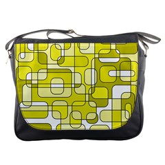 Yellow Decorative Abstraction Messenger Bags by Valentinaart