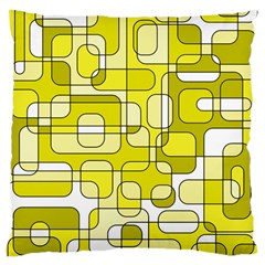 Yellow Decorative Abstraction Large Cushion Case (one Side)