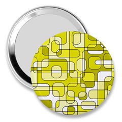 Yellow Decorative Abstraction 3  Handbag Mirrors