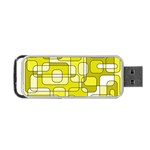 Yellow decorative abstraction Portable USB Flash (Two Sides) Back