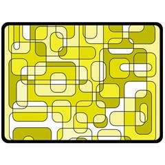 Yellow Decorative Abstraction Double Sided Fleece Blanket (large) 