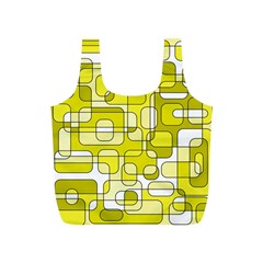 Yellow Decorative Abstraction Full Print Recycle Bags (s)  by Valentinaart