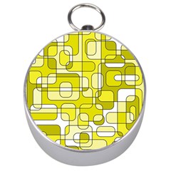 Yellow Decorative Abstraction Silver Compasses by Valentinaart