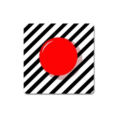 Red ball Square Magnet