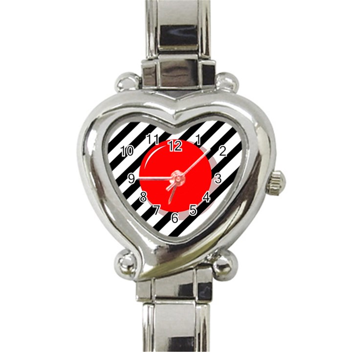 Red ball Heart Italian Charm Watch