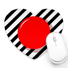 Red ball Heart Mousepads