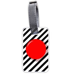 Red ball Luggage Tags (One Side) 