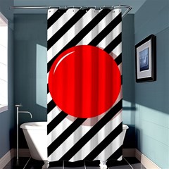 Red ball Shower Curtain 36  x 72  (Stall) 