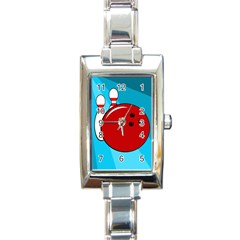 Bowling  Rectangle Italian Charm Watch by Valentinaart