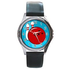 Bowling  Round Metal Watch