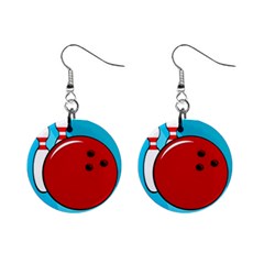 Bowling  Mini Button Earrings by Valentinaart