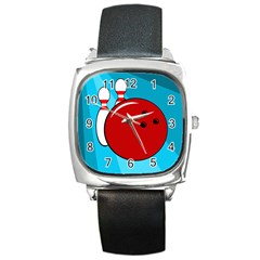 Bowling  Square Metal Watch