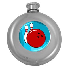 Bowling  Round Hip Flask (5 Oz) by Valentinaart