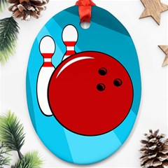 Bowling  Oval Ornament (two Sides)