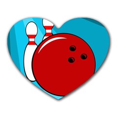 Bowling  Heart Mousepads by Valentinaart