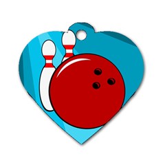 Bowling  Dog Tag Heart (one Side)