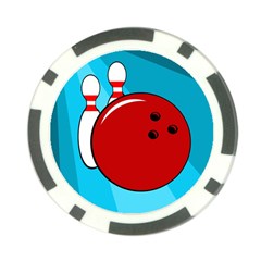 Bowling  Poker Chip Card Guards by Valentinaart