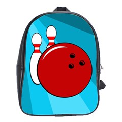 Bowling  School Bags(large)  by Valentinaart