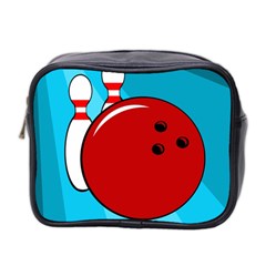 Bowling  Mini Toiletries Bag 2-side by Valentinaart