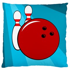 Bowling  Large Cushion Case (one Side) by Valentinaart