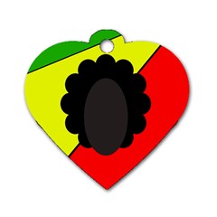 Jamaica Dog Tag Heart (one Side) by Valentinaart