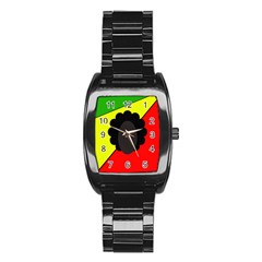 Jamaica Stainless Steel Barrel Watch by Valentinaart