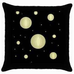 Lanterns Throw Pillow Case (black)