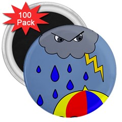 Rainy Day 3  Magnets (100 Pack) by Valentinaart