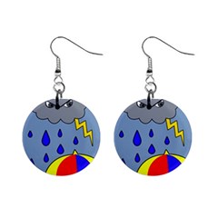 Rainy Day Mini Button Earrings by Valentinaart