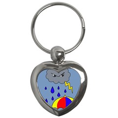 Rainy Day Key Chains (heart)  by Valentinaart