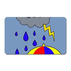 Rainy Day Magnet (rectangular) by Valentinaart