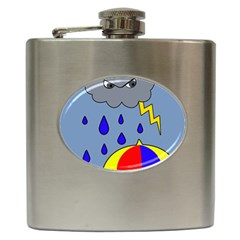 Rainy Day Hip Flask (6 Oz) by Valentinaart