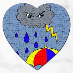 Rainy Day Jigsaw Puzzle (heart)