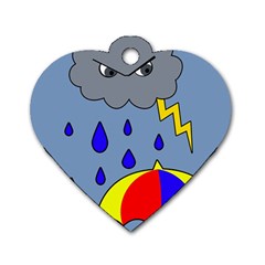 Rainy Day Dog Tag Heart (two Sides)