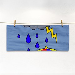 Rainy Day Hand Towel by Valentinaart