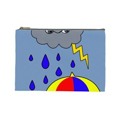 Rainy Day Cosmetic Bag (large)  by Valentinaart