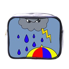 Rainy Day Mini Toiletries Bags by Valentinaart