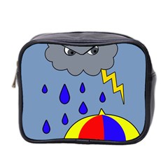 Rainy Day Mini Toiletries Bag 2-side by Valentinaart