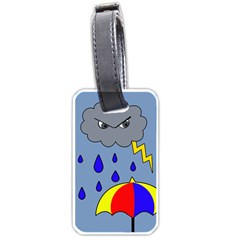 Rainy Day Luggage Tags (one Side)  by Valentinaart