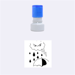 Rainy Day Rubber Round Stamps (small) by Valentinaart