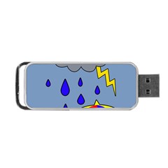 Rainy Day Portable Usb Flash (one Side) by Valentinaart