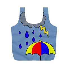 Rainy Day Full Print Recycle Bags (m)  by Valentinaart