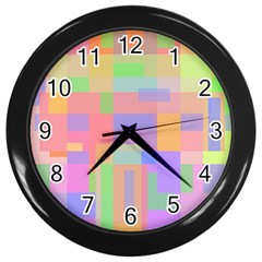 Pastel Decorative Design Wall Clocks (black)