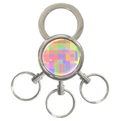 Pastel Decorative Design 3-ring Key Chains by Valentinaart