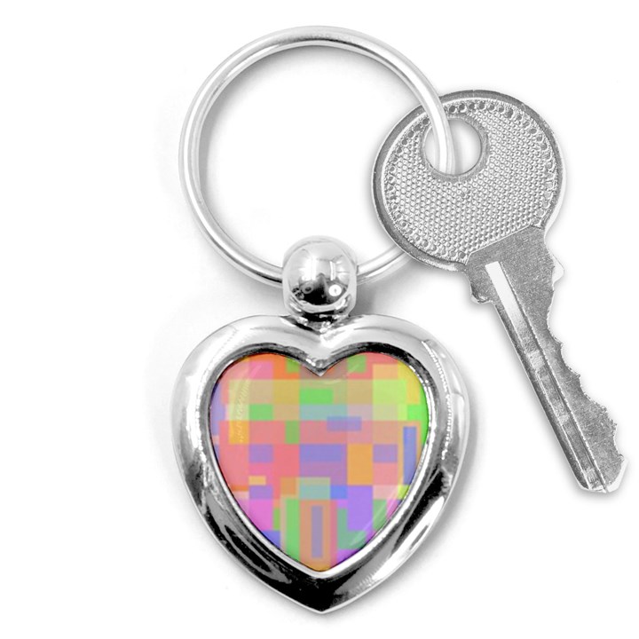 Pastel decorative design Key Chains (Heart) 