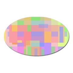 Pastel Decorative Design Oval Magnet