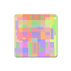 Pastel Decorative Design Square Magnet