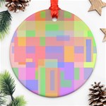 Pastel decorative design Round Ornament (Two Sides)  Front