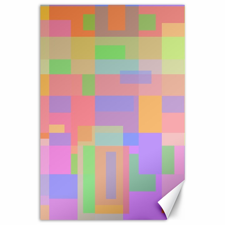 Pastel decorative design Canvas 24  x 36 